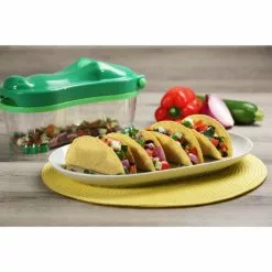 Genius Nicer Dicer Fun Croco ???? Allesschneider ???? Gemüseschneider Spiralschneider Küchengerät A34194 (14 Teile) Ink. Grün; -Genius Verkäufe unnamed file 1040