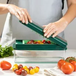 | Geniu Reibe Set Tomatenschneider | Grob Auffangbehälter ???? Nicer Dicer Hobel Würfelschneider 18-Tlg. 4 Einsätze 2000Ml Exclusive -Genius Verkäufe unnamed file 1328