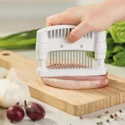 ✨ Geniu ???? Steaker Fleischzartmacher Fleischklopfer Angebote A15167 Edelstahlklingen; Rostfreien Bbq Rot -Genius Verkäufe unnamed file 1407