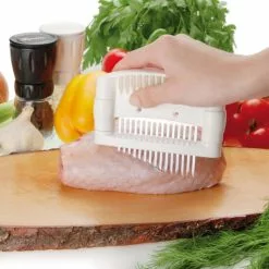 ✨ Geniu ???? Steaker Fleischzartmacher Fleischklopfer Angebote A15167 Edelstahlklingen; Rostfreien Bbq Rot -Genius Verkäufe unnamed file 1408