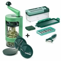 Geniu Nicer Dicer ???? Spiralschneider Spiralen Gemüseschneider Julietti A81125 Super Julietti Fusion Smart; Großhandel 13Tlg Dekorative
