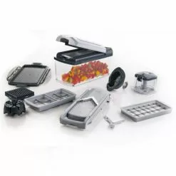 Geniu Obstschneider Nicer Dicer Plu Gemüseschneider Zwiebelschneider ???? A33645 (13 Teile) Smaragdgrün;