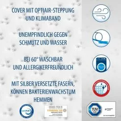Geniu Topper Matratzentopper H3+Bezug; A19399 Eazzzy ???? 140X200 Cm 9Cm Höhe Orthopädisch Atmungsaktiv, Viscoelastischer Deluxe -Genius Verkäufe unnamed file 159