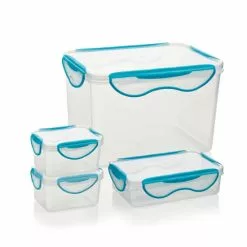 Geniu A12002 (4 Teile) Clipfresh Budget Blau; Transparent/