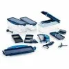 ???? Geniu ???? Pommesschneider; Nicer Dicer Plu A33885 (18 Teile) Saphirblau -Genius Verkäufe unnamed file 1683