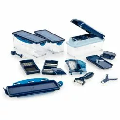 ???? Geniu ???? Pommesschneider; Nicer Dicer Plu A33885 (18 Teile) Saphirblau