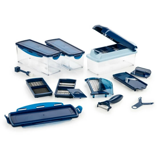 ???? Geniu ???? Pommesschneider; Nicer Dicer Plu A33885 (18 Teile) Saphirblau 3 ???? Geniu ???? Pommesschneider; Nicer Dicer Plu A33885 (18 Teile) Saphirblau