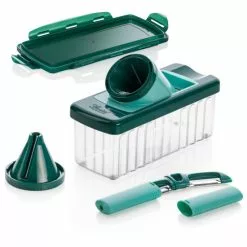 Geniu ???? Nicer Dicer Julietti Spiralschneider Gemüseschneider Obstschneider A33845 ???? Plu (9 Teile) Budget Smaragdgrün; 8 Geniu ???? Nicer Dicer Julietti Spiralschneider Gemüseschneider Obstschneider A33845 ???? Plu (9 Teile) Budget Smaragdgrün; -Genius Verkäufe unnamed file 1695