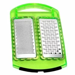 Billig ???? NEU Genius -Doppelreibe Fein & Grob Küchenreibe Reibe Zitrusreibe Käsereibe Grün ????