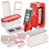 ???? Geniu Nicer Dicer ???? Set Gemüseschneider Cube 18-Tlg. Magic Gourmet Rot