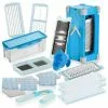 Geniu Nicer Dicer Set ???? Gemüseschneider ???? Cube 18-Tlg. Magic Gourmet Blau -Genius Verkäufe unnamed file 1854