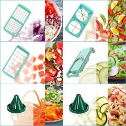 Geniu Allesschneider Gemüseschneider Nicer Dicer Küchengerät Fusion ✨ Smart A33811 (16Tlg) Spiralschneider Grün; -Genius Verkäufe unnamed file 2