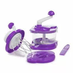 ✨ Geniu ???? Küchenmaschine Rührgerät Mixer Cutter Multitalent 21253 6 Tlg. Lila