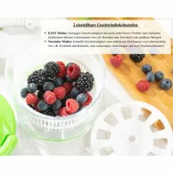 Geniu Sieb Salatschleuder Nicer Dicer Twist Gemüseschneider A29190 1000Ml; 8-Tlg Manuell Seilzug, Grün -Genius Verkäufe unnamed file 208