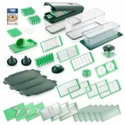 ???? Geniu ???? Set Gemüseschneider Reibe Tomatenschneider Nicer Dicer Hobel Würfelschneider 34-Tlg 8 Einsätzen Exclusive