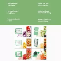 Geniu Julietti-Schneider Neu Obst Gemüseschneider Multi-Schneider; Allesschneider Nicer Dicer Chef A27060 ???? ???? (15 Teile) -Genius Verkäufe unnamed file 274