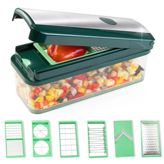 Geniu ❤️ Gemüseschneider Nicer Dicer Rezeptheft; A34286 6 Einsätzen 15Tlg Exclusive 3 Geniu ❤️ Gemüseschneider Nicer Dicer Rezeptheft; A34286 6 Einsätzen 15Tlg Exclusive