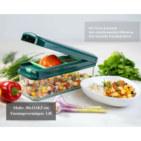 Geniu ❤️ Gemüseschneider Nicer Dicer Rezeptheft; A34286 6 Einsätzen 15Tlg Exclusive 7 Geniu ❤️ Gemüseschneider Nicer Dicer Rezeptheft; A34286 6 Einsätzen 15Tlg Exclusive – Bild 5