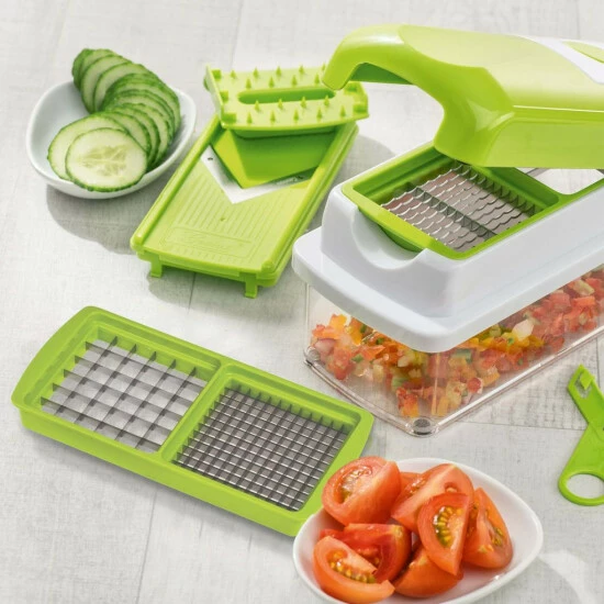 ???? Geniu ⌛ Brandneu Gemüse-Schneider; Obst- Nicer Dicer Würfeln, A33551 9 Teile Smart Schneiden, 4 ???? Geniu ⌛ Brandneu Gemüse-Schneider; Obst- Nicer Dicer Würfeln, A33551 9 Teile Smart Schneiden, – Bild 2
