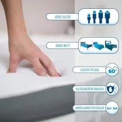 Geniu Neu Set Matratzenauflage Topper Matratzentopper A19205 Eazzzy Visco 140X200 Cm -Genius Verkäufe unnamed file 504