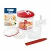 Geniu Sieb Salatschleuder Nicer Dicer Twist Gemüseschneider ???? A29188 1000Ml; 9-Tlg Manuell Seilzug, Rot -Genius Verkäufe unnamed file 547