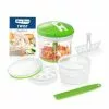 ???? ???? Geniu Set Sieb Salatschleuder Nicer Dicer Twist Gemüseschneider A29187 1000Ml; 9-Tlg Manuell Seilzug,