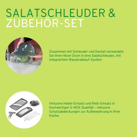 ???? | Geniu Deluxe-Set Gemüseschneider Nicer Dicer 13-Tlg. Auslauf Family 7 ???? | Geniu Deluxe-Set Gemüseschneider Nicer Dicer 13-Tlg. Auslauf Family – Bild 5