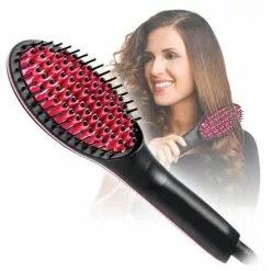 Geniu Glättbürste, Keramik Simply Straight Schwarz/Rot