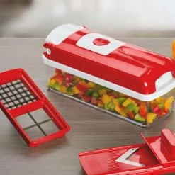 ⭐ Geniu ???? Nicer Dicer Plu Zwiebelschneider Pommesschneider Gemüseschneider Obstschneider A33806 (9 Teile) Budget Rot; -Genius Verkäufe unnamed file 827