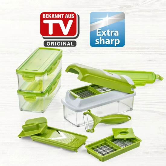 Kiwi; Geniu ???? Gemüseschneider Rezeptheft Allesschneider Zwiebelschneider Nicer Dicer Smart A33848 ???? (13 Teile) 4 Kiwi; Geniu ???? Gemüseschneider Rezeptheft Allesschneider Zwiebelschneider Nicer Dicer Smart A33848 ???? (13 Teile) – Bild 2