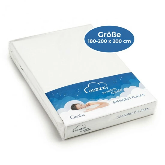 Geniu ❤️ Spannbettlaken Bettlaken A19290 Eazzzy 180-200 X 200 Cm Weiß; 3 Geniu ❤️ Spannbettlaken Bettlaken A19290 Eazzzy 180-200 X 200 Cm Weiß;