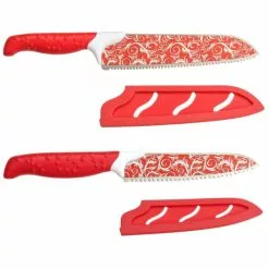 ⭐ Geniu ???? Koch-Messer Messer-Set A21334 Rot (2 Teile) Magic Cut Universal-Messer Top 10