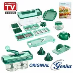 ???? ???? Genius Nicer Dicer Fusion Julietti, Set Obst-/ Gemüseschneider Schneid-Deckel A80103 (23Tlg.) Selbstreinigungsfunktion;